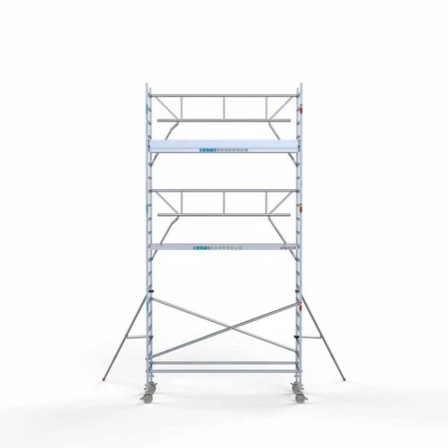 Аliumininiai pastoliai 90х305 7,2 m darbinis aukštis* su sulankstomomis apsaugomis iš 1 pusės