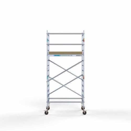 Aliuminio bokštas 135х190 5,2 m darbinis aukštis* Aliuminio bokštas 135х190 5,2 m darbinis aukštis*