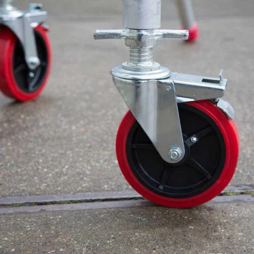 Guminis ratas 200 mm + plieninis skriemulys 40 cm