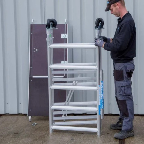 Sulankstomi aliumininiai pastoliai Compact 1 3 m darbinis aukštis* Sulankstomi aliumininiai pastoliai Compact 1 3 m darbinis aukštis*