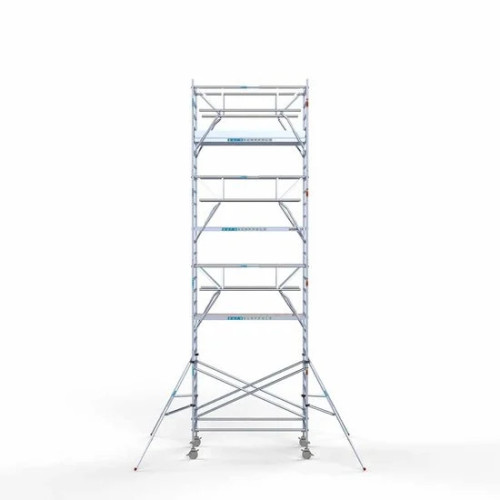 Алюминиевая башня 135х250 9,2 м рабочая высота + складные ограждения с 2 сторон Алюминиевая башня 135х250 9,2 м рабочая высота + складные ограждения с 2 сторон