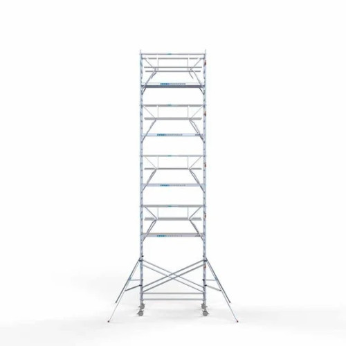 Алюминиевая башня 135х250 11,2 м рабочая высота с карбоновой платформой + складные ограждения с 2 сторон Алюминиевая башня 135х250 11,2 м рабочая высота с карбоновой платформой + складные ограждения с 2 сторон