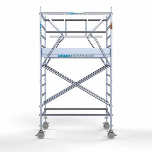 Алюминиевая башня 135х190 4,2 м рабочая высота + складные ограждения с 2 сторон