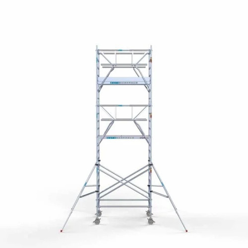 Алюминиевая башня 135х190 7,2 м рабочая высота + складные ограждения с 2 сторон Алюминиевая башня 135х190 7,2 м рабочая высота + складные ограждения с 2 сторон