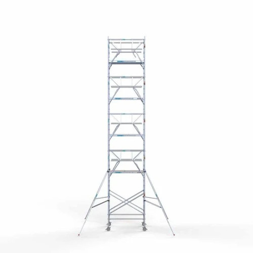 Алюминиевая башня 135х190 11,2 м рабочая высота + складные ограждения с 2 сторон Алюминиевая башня 135х190 11,2 м рабочая высота + складные ограждения с 2 сторон