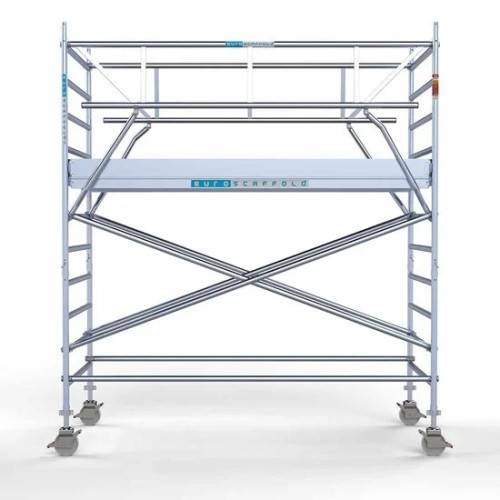 Аliumininiai pastoliai 135х305 4,2 m darbinis aukštis* su sulankstomomis apsaugomis iš 2 pusių