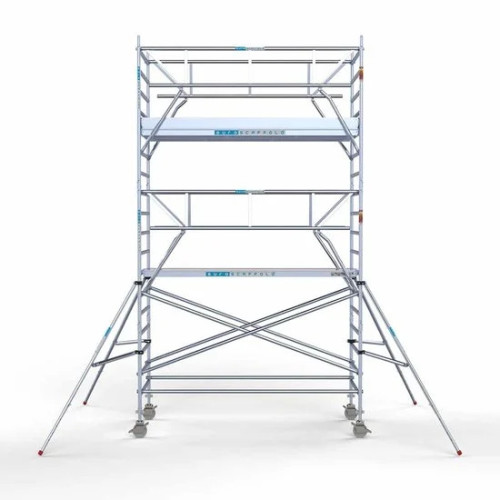 Алюминиевая башня 135х305 6,2 м рабочая высота + складные ограждения с 2 сторон Алюминиевая башня 135х305 6,2 м рабочая высота + складные ограждения с 2 сторон