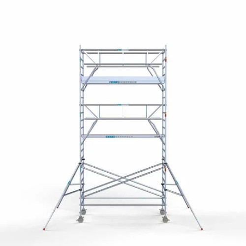 Алюминиевая башня 135х305 7,2 м рабочая высота + складные ограждения с 2 сторон Алюминиевая башня 135х305 7,2 м рабочая высота + складные ограждения с 2 сторон