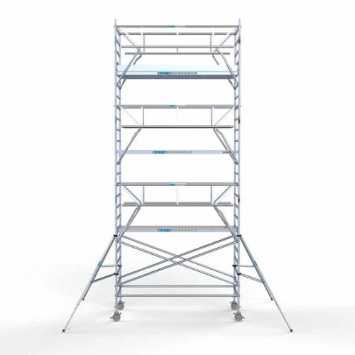 Алюминиевая башня 135х305 8,2 м рабочая высота с карбоновой платформой + складные ограждения с 2 сторон Алюминиевая башня 135х305 8,2 м рабочая высота с карбоновой платформой + складные ограждения с 2 сторон