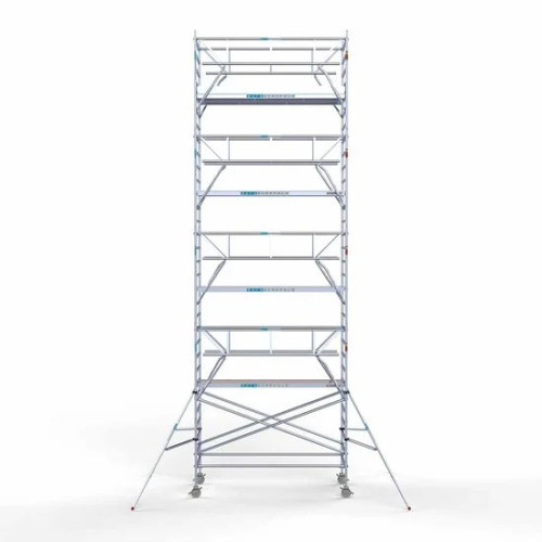 Алюминиевая башня 135х305 10,2 м рабочая высота + складные ограждения с 2 сторон Алюминиевая башня 135х305 10,2 м рабочая высота + складные ограждения с 2 сторон