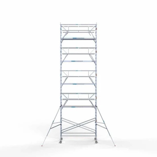 Алюминиевая башня 135х305 11,2 м рабочая высота + складные ограждения с 2 сторон Алюминиевая башня 135х305 11,2 м рабочая высота + складные ограждения с 2 сторон