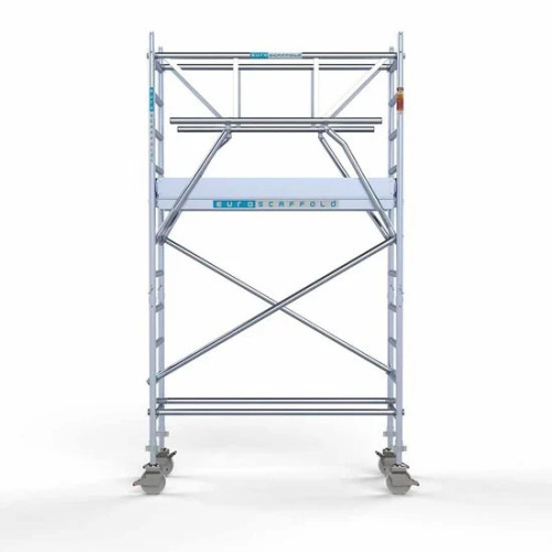 Аliumininiai pastoliai 75х190 4,2 m darbinis aukštis* anglies platforma su sulankstomomis apsaugomis iš 2 pusių