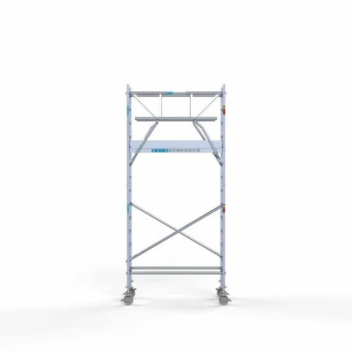 Аliumininiai pastoliai 75х190 5,2 m darbinis aukštis* su sulankstomomis apsaugomis iš 2 pusių