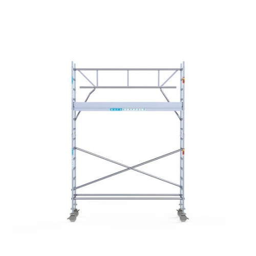 Аliumininiai pastoliai 75х305 6,2 m darbinis aukštis* su sulankstomomis apsaugomis iš 1 pusės