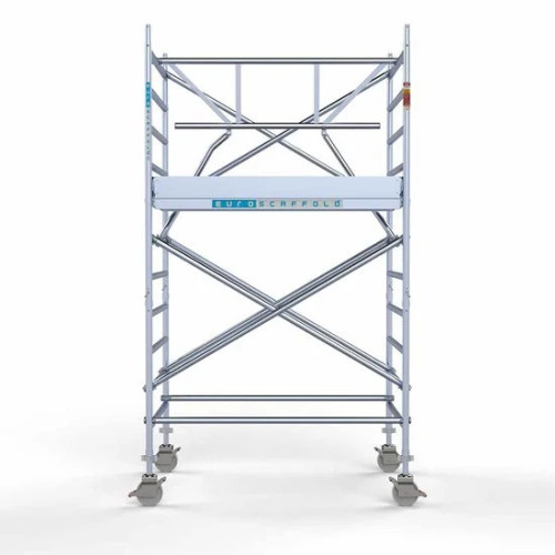 Аliumininiai pastoliai 135х190 4,2 m darbinis aukštis* su sulankstomomis apsaugomis iš 1 pusės