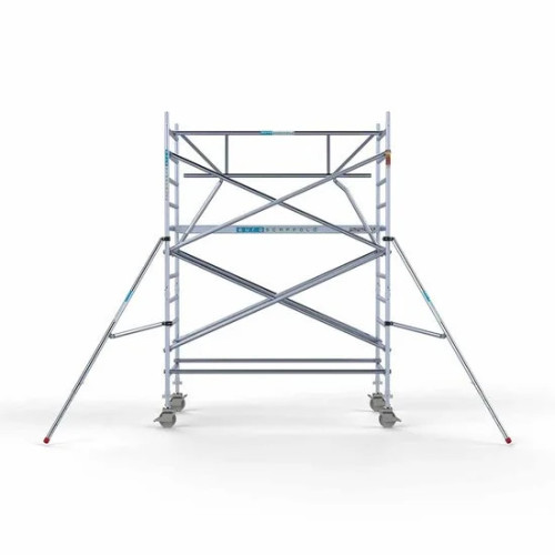 Аliumininiai pastoliai 135х250 4,2 m darbinis aukštis* anglies platforma su sulankstomomis apsaugomis iš 1 pusės