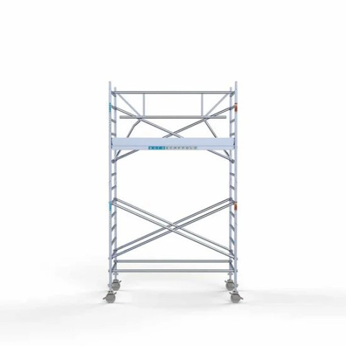 Аliumininiai pastoliai 135х250 5,2 m darbinis aukštis* anglies platforma su sulankstomomis apsaugomis iš 1 pusės