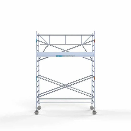 Аliumininiai pastoliai 135х305 5,2 m darbinis aukštis* su sulankstomomis apsaugomis iš 1 pusės