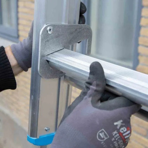 Dviejų sekcijų kopėčios 2x12 + fasadiniai ratai