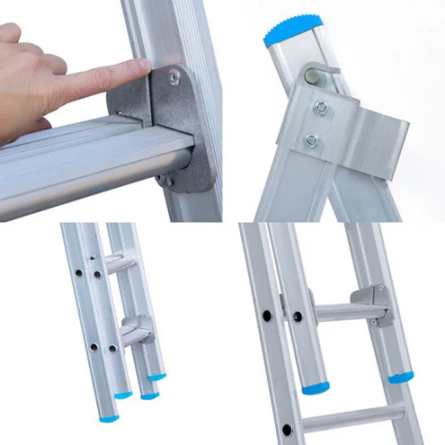 Dviejų sekcijų kopėčios 2x6 laipteliai Dviejų sekcijų kopėčios 2x6 laipteliai